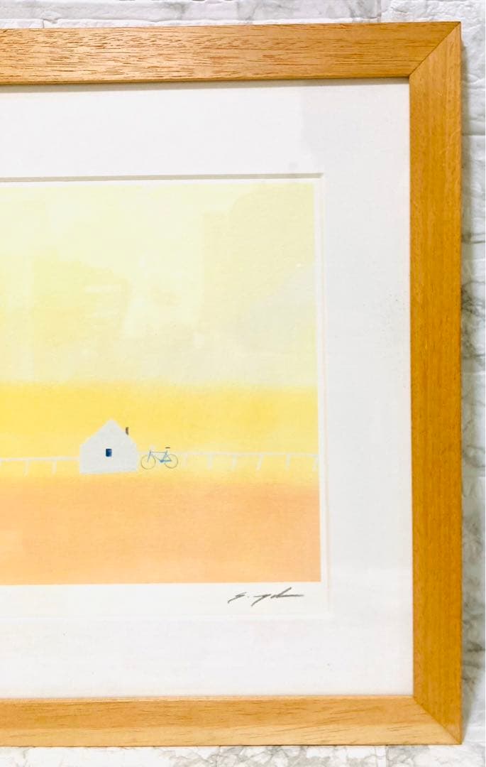 【真作保証】葉 祥明 「夕陽の丘」ダイヤモンドスクリーニング ED719/800