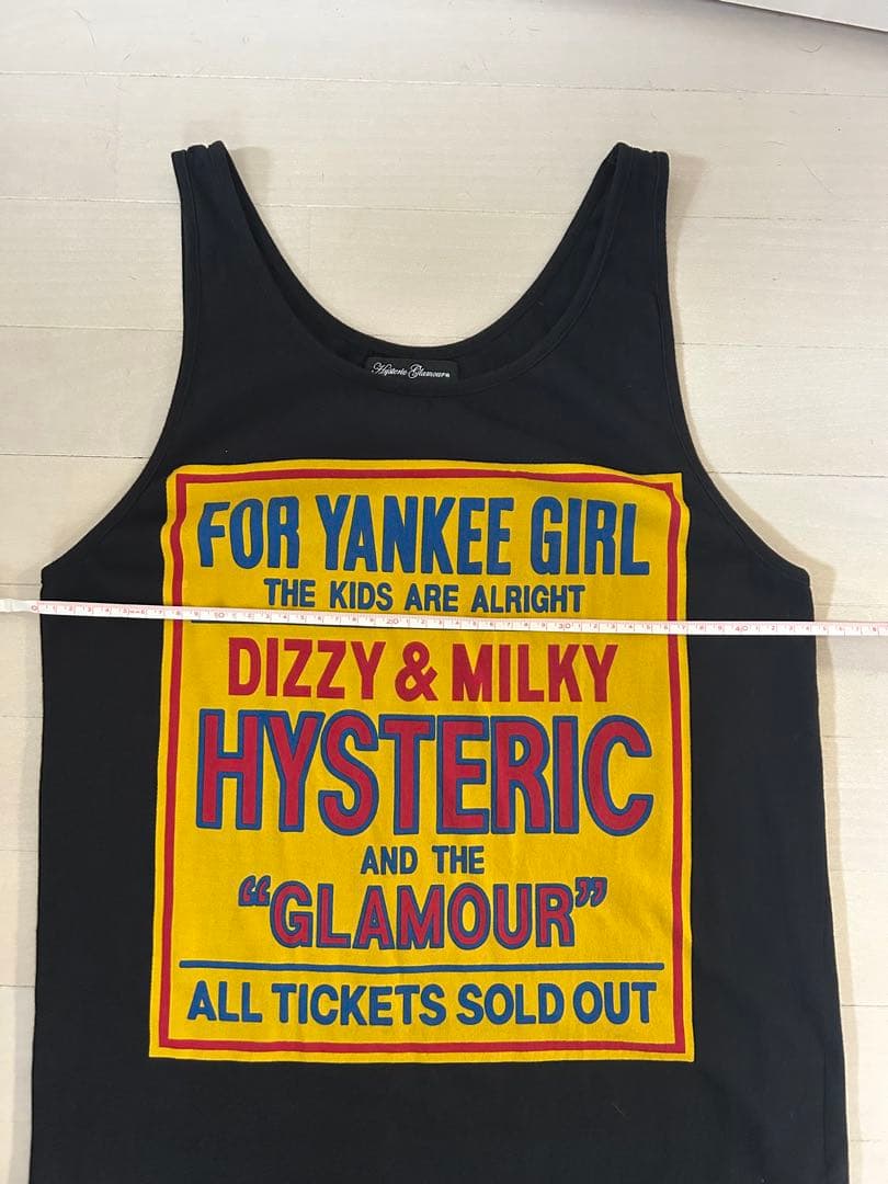 HYSTERIC グラフィックタンクトップ ブラック