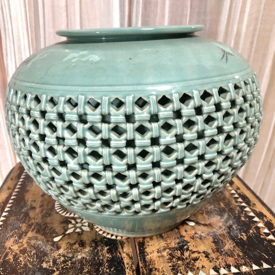 朝鮮青磁　花瓶