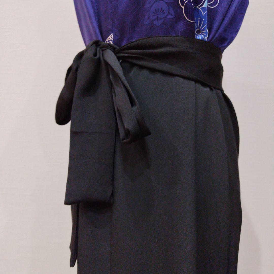 振袖＋黒色留袖　ロングマーメイドドレス　紋あり　リボン紐付き