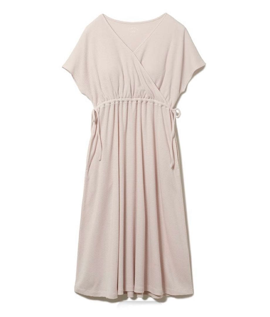 ジェラートピケ　マタニティワッフルテレコドレス　マタニティーワンピース　妊婦授乳