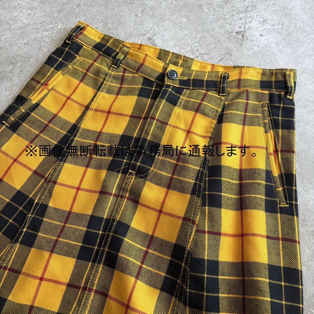 2010AW コムデギャルソン コムコム チェック サルエル パンツ/サイズS