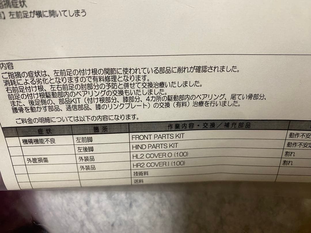 sony aibo アイボリーホワイト ERS-1000