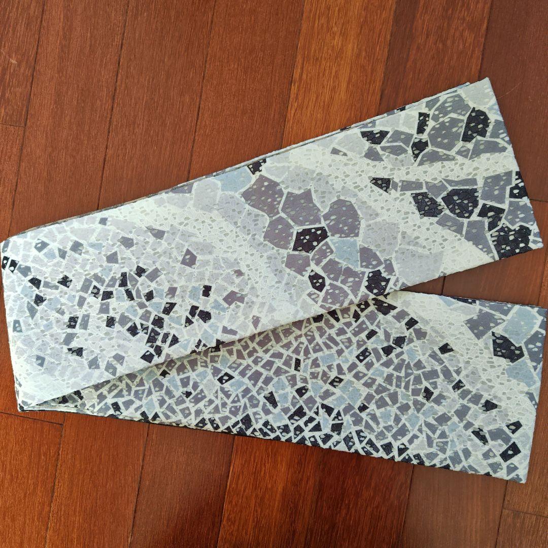 ろっこや 半幅帯 モザイクレース レオパード リバーシブル