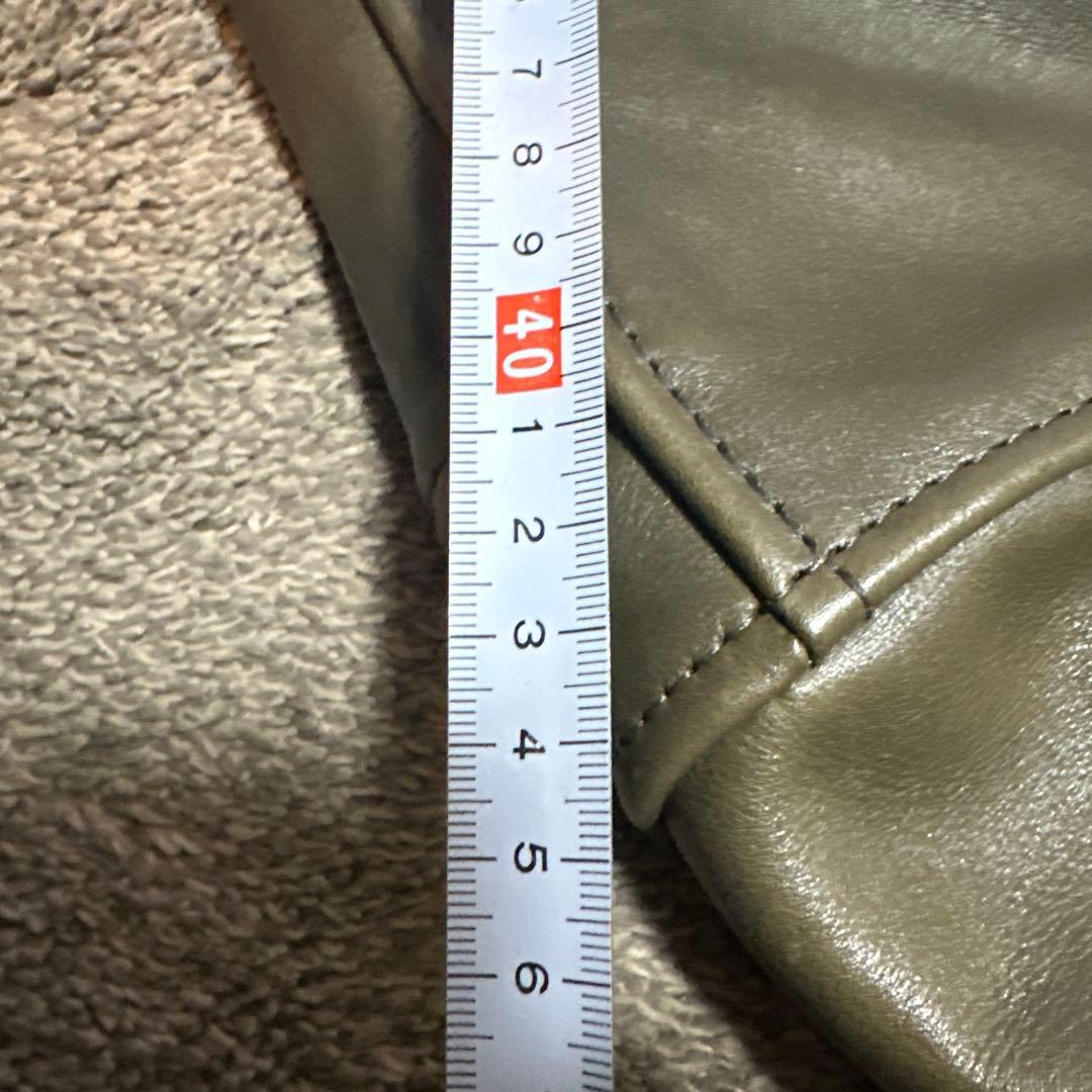 KADOYA ヘッドファクトリー オリーブ レザー シングルライダース カドヤ