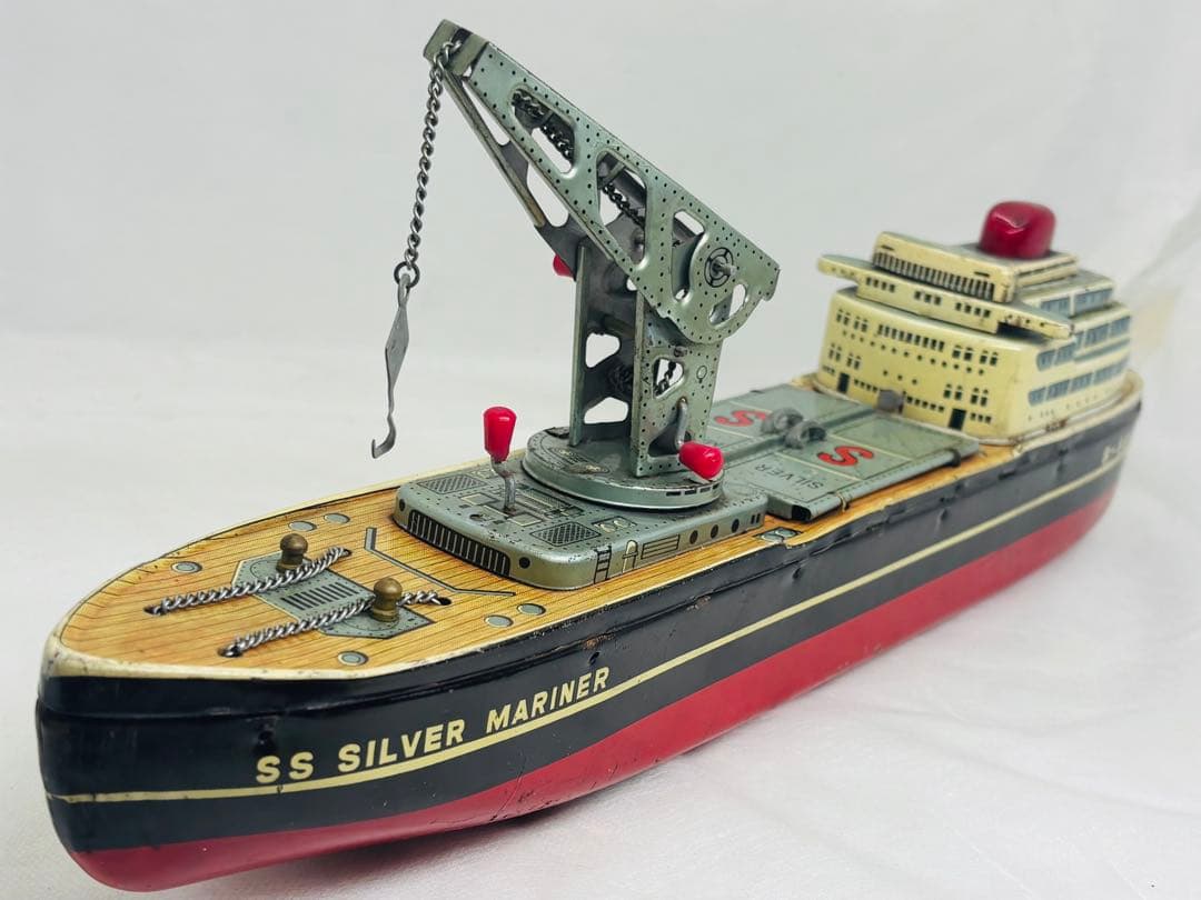 モ*ガ様 萬代屋バンダイ当時物ブリキSS SILVERMARINER軍用輸送船1