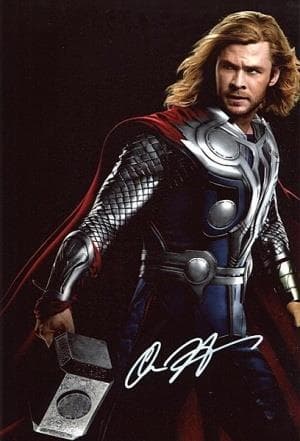 クリス・ヘムズワース 　直筆サイン入りフォト　マイティ・ソー アベンジャーズ