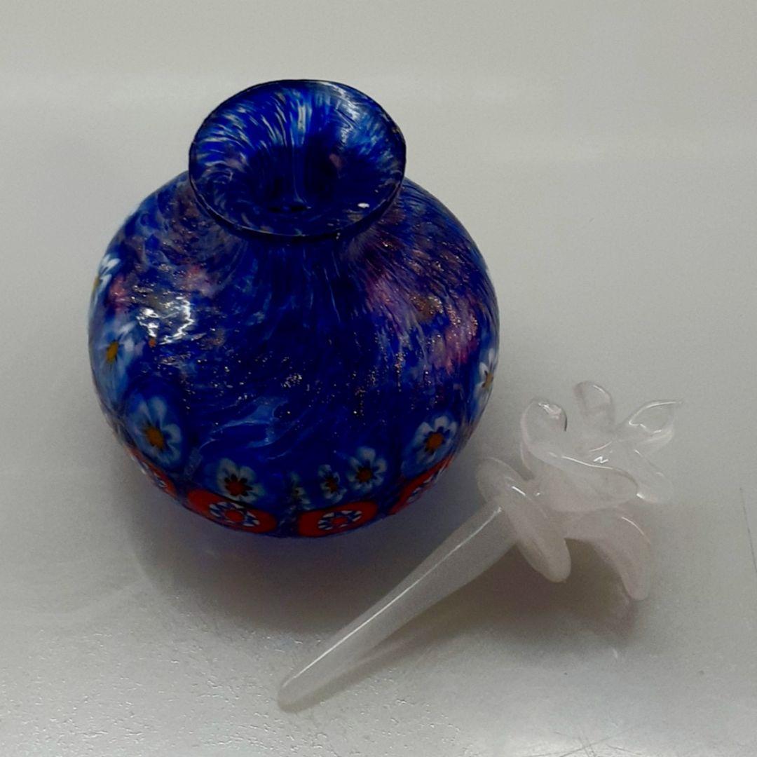 MURANO GLASS ムラノ 花蓋 ミルフィオリ 香水瓶 パフュームボトル