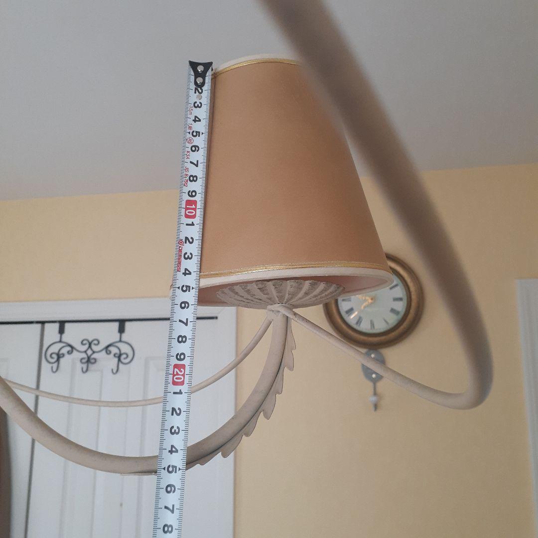 シャンデリア アイアン ホワイト 5灯 欧風 南欧風　フランス製