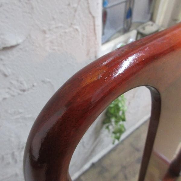 イギリス アンティーク 家具 クイーンアンチェア 猫脚 椅子 英国 4636d