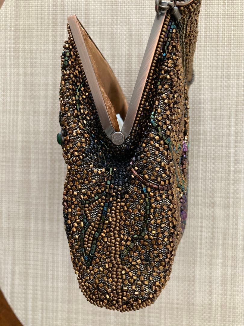 専用【Lumyはしもと】ビーズ刺繍 パーティーバッグ　ブロンズ系 ヴィンテージ