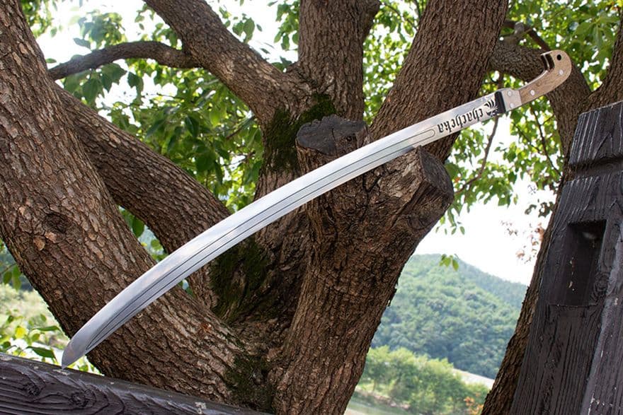 カチャカ 刀 鋼の刃 木製ハンドル 古兵器 武具 刀装具 鍛造打 鋼刀 冷兵器