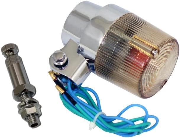 汎用 丸型 ヨーロピアンウインカー 黄ばみ 取付ステー付き 4個セット