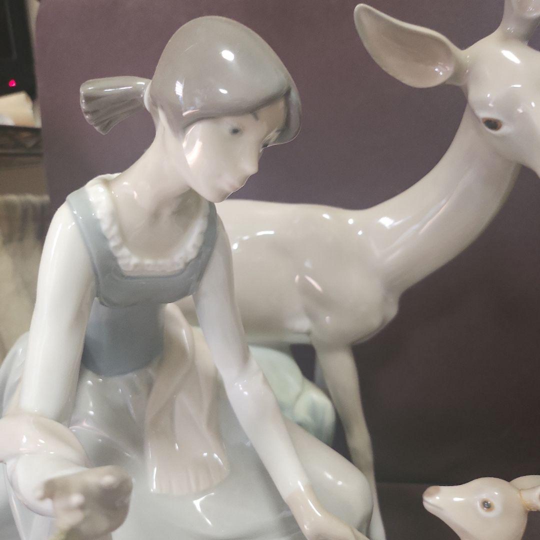 【リヤドロ】少女と鹿 置物 可愛い インテリア 値下げしました!
