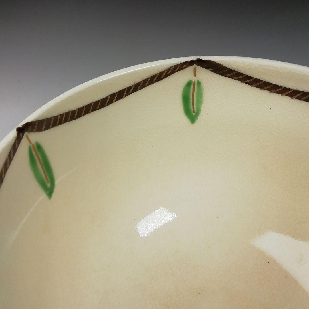 Ｗ２０　茶碗　『仁清　注連縄』『田中万祥 造』　共箱　抹茶碗　茶道具