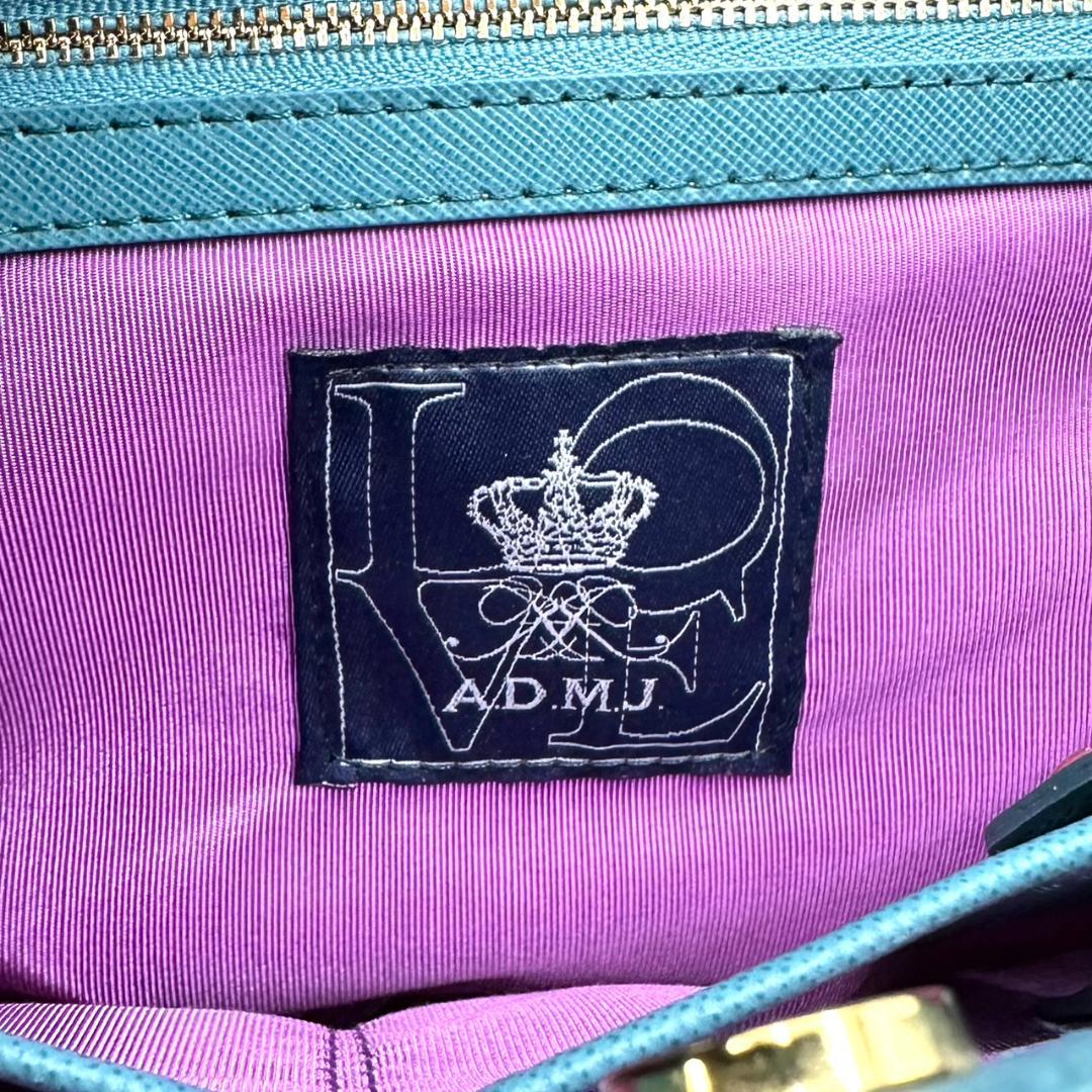 A.D.M.J. スワロフスキー ビジュー ハンドバッグ トートバッグ ブラック