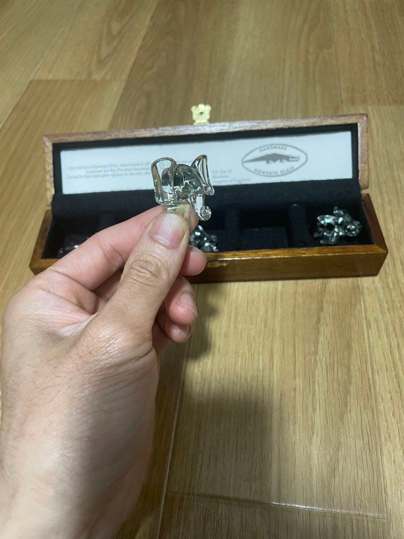 Ngwenya Glass 動物フィギュア 5体セット 木箱付き