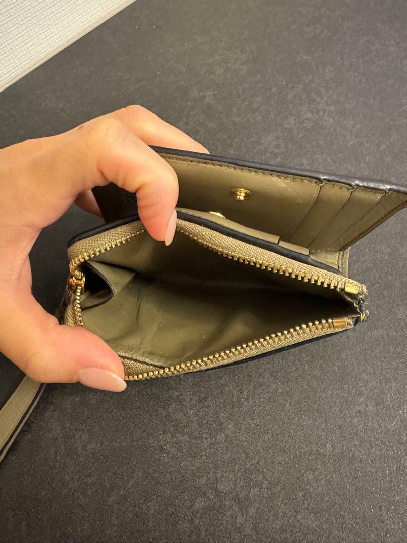 LOEWE パズル コンパクトウォレット グリーン系