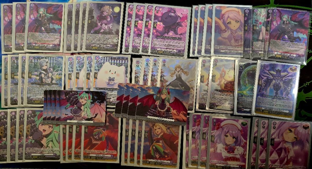 ヴァンガード 八雲べに 胡桃のあ 4コン デッキパーツ スリーブ付き