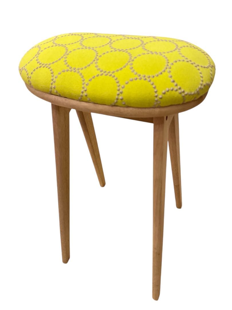 【北欧スタイル】ミナペルホネン生地使用スツール　イス　家具　ハイスツール