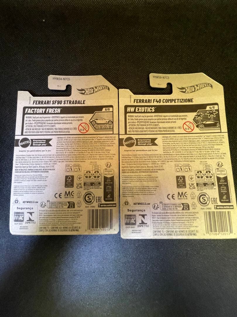 日本未発売 ホットウィール フェラーリ FERRARI ⚫︎F40 ⚫︎SF90