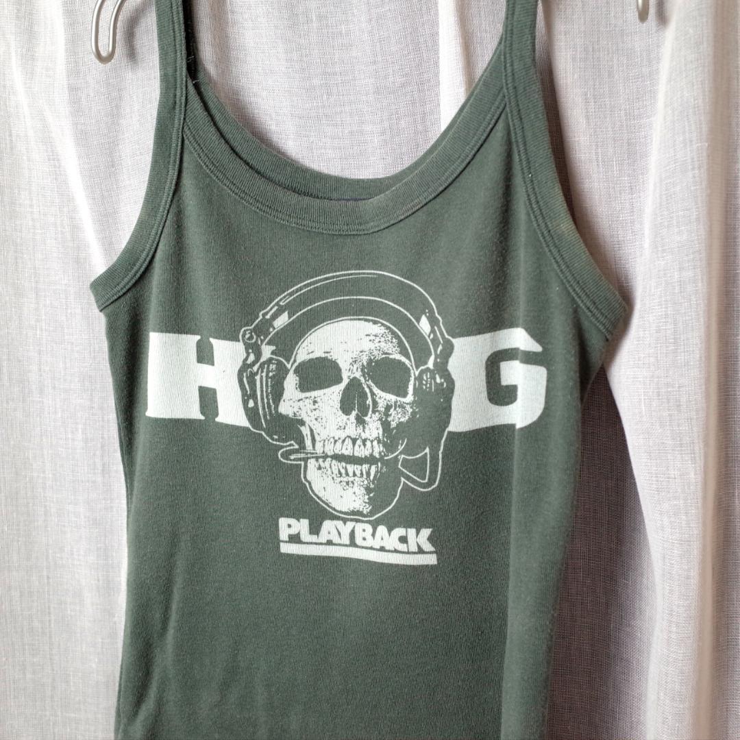 ヒステリックグラマー タンクトップ　キャミソール ヘッドフォンスカル Y2K