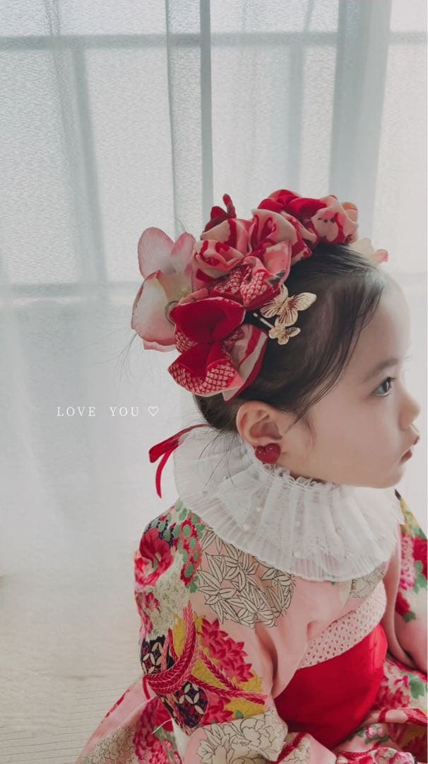 k*9様 七五三　七五三髪飾り　ヘッドドレス　着物髪飾り　リメイク髪飾り　054