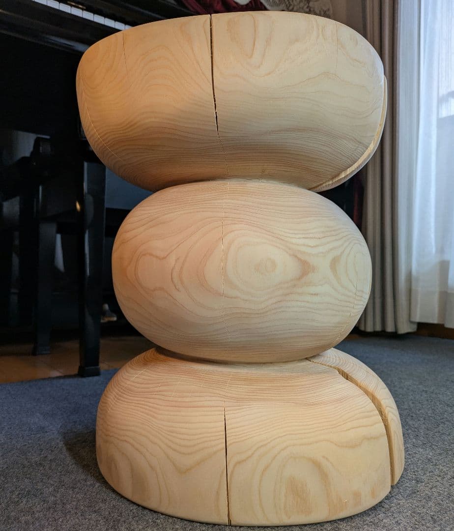 檜　切り株　丸太　椅子　スツール　 テーブル　高さ約41㎝