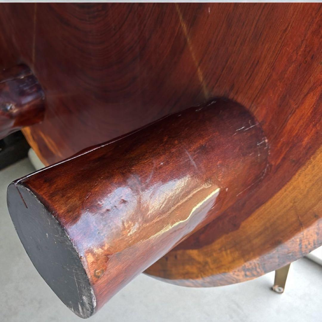 花梨✨一枚板テーブル 高級無垢材 ローテーブル 座卓 和モダン 天然木 鏡面仕上