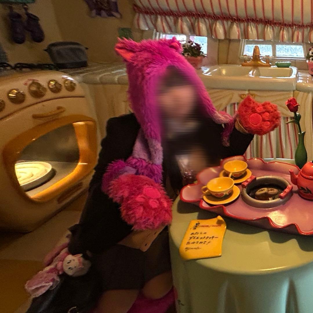 チェシャ猫 マフラー キャップ ディズニー ファールーソ付き