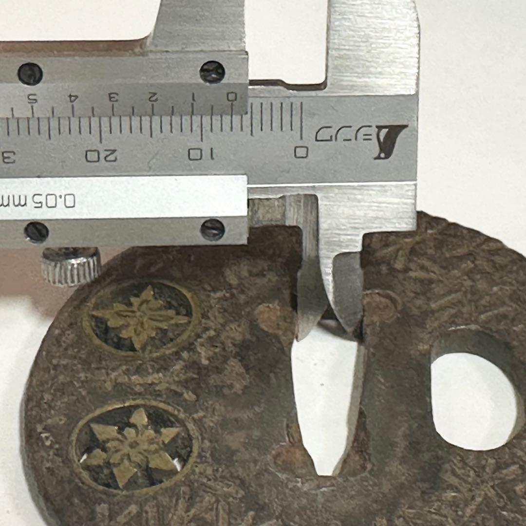 日本刀装具　鍔　家紋鍔　江戸中期