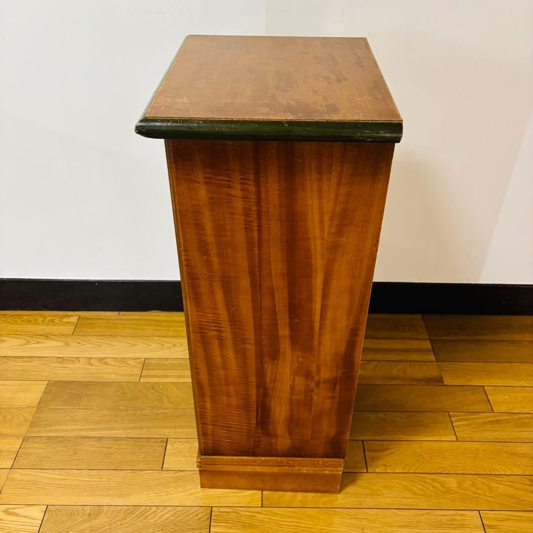 【サイドチェスト】イタリア　木製　象嵌細工　収納　引出　花台　飾り台　インテリア