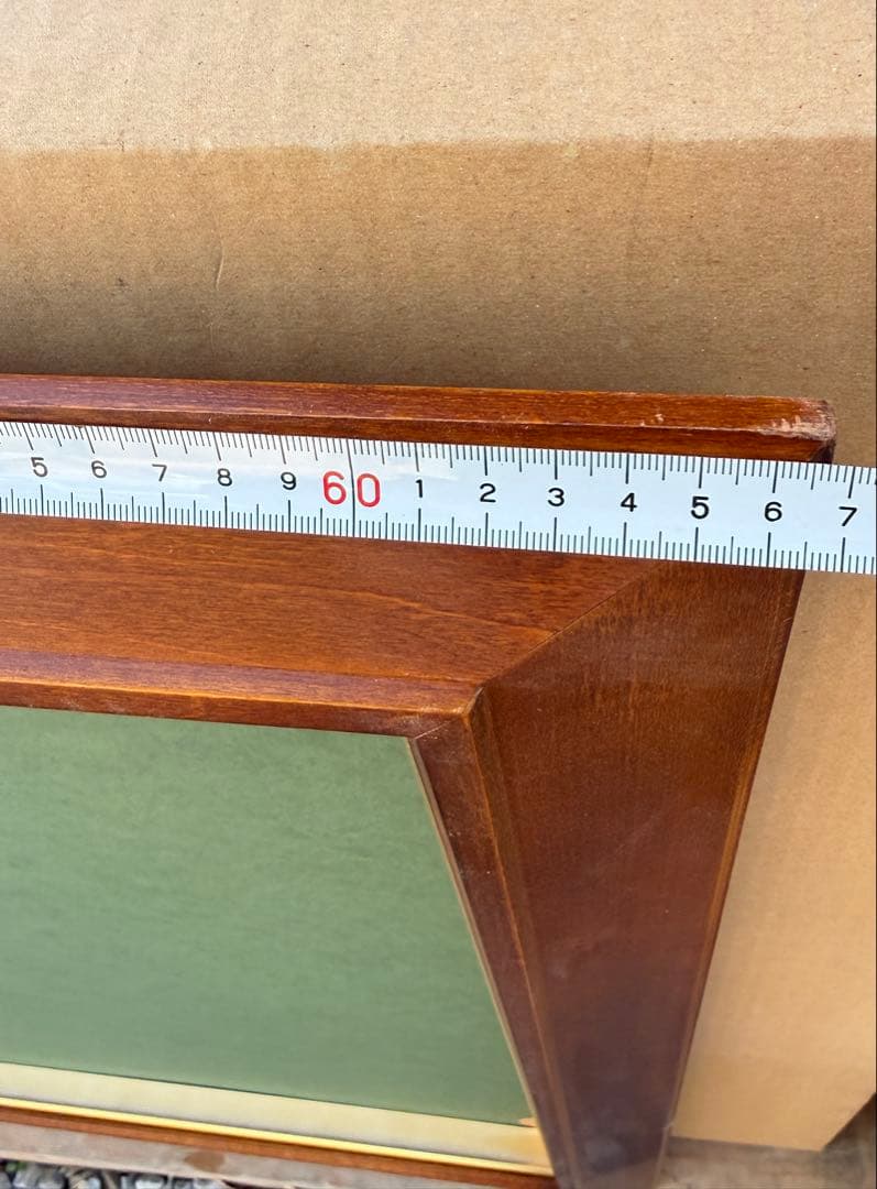 F15サイズブラウン木製油彩額縁 一回のみ使用前面ガラス＆供箱付き1/27倉庫①