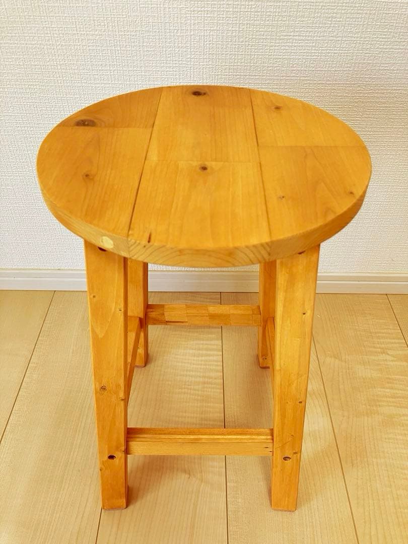 ダイニングスツール　ダイニングチェア　椅子　北欧風　ハンドメイド　2脚　猫柄②