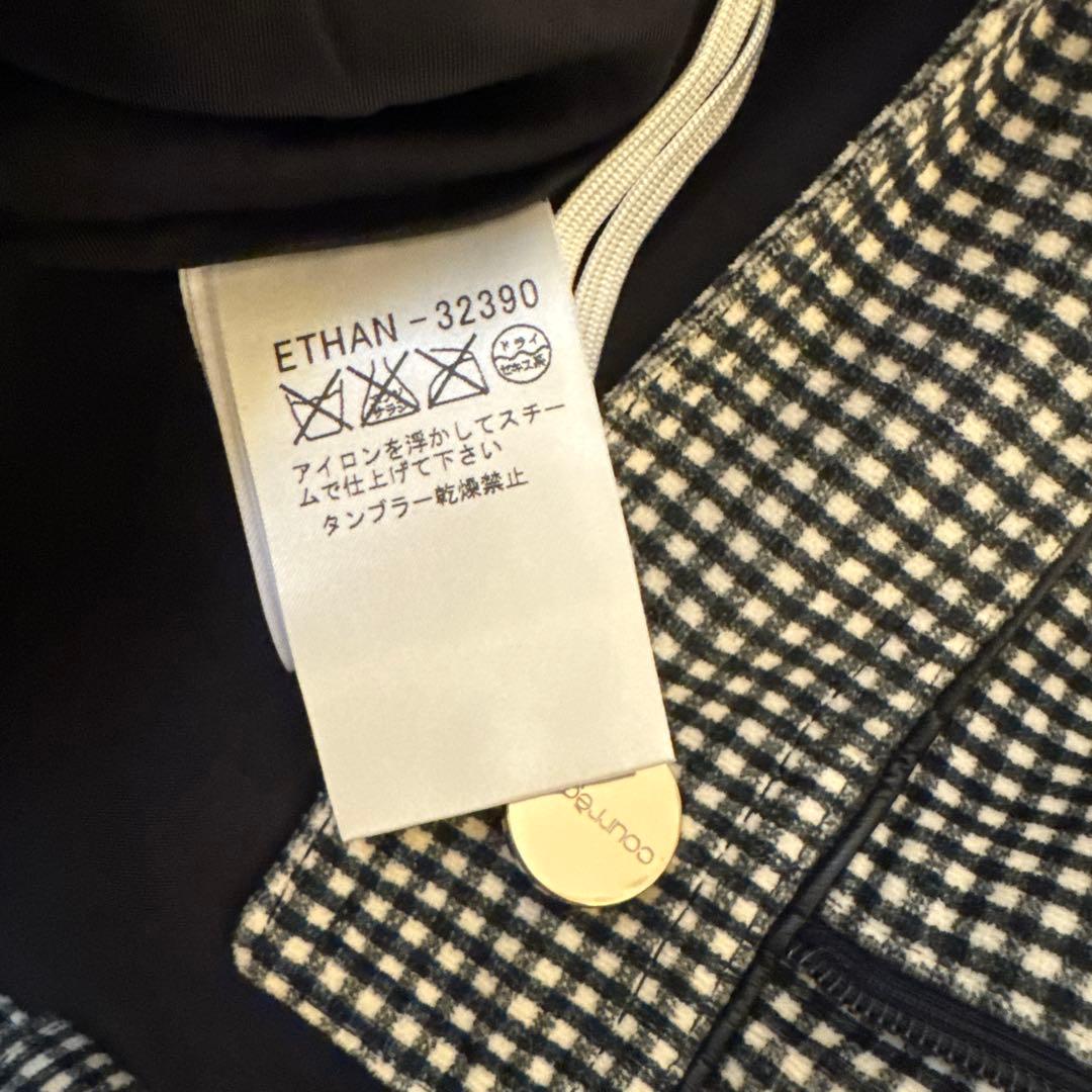 美品courreges クレージュ40 白黒チェック タイトスカート 膝丈y2k