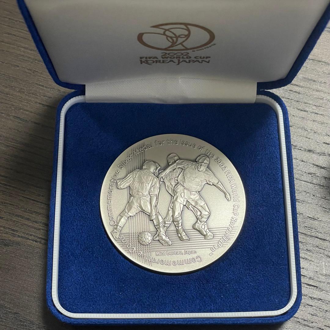 2002 FIFAワールドカップ記念貨幣発行記念メダル 純銀メダル