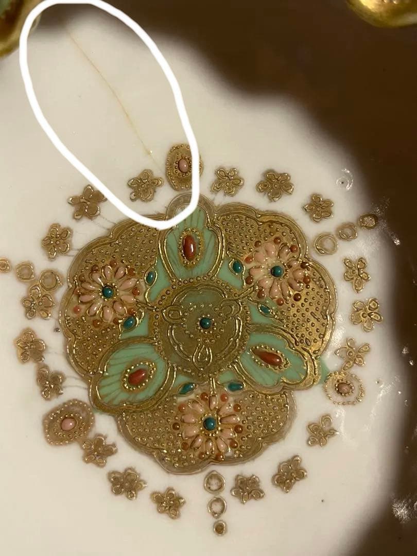 オールドノリタケ　メイプルリーフ印　金彩装飾　陶器ボウル