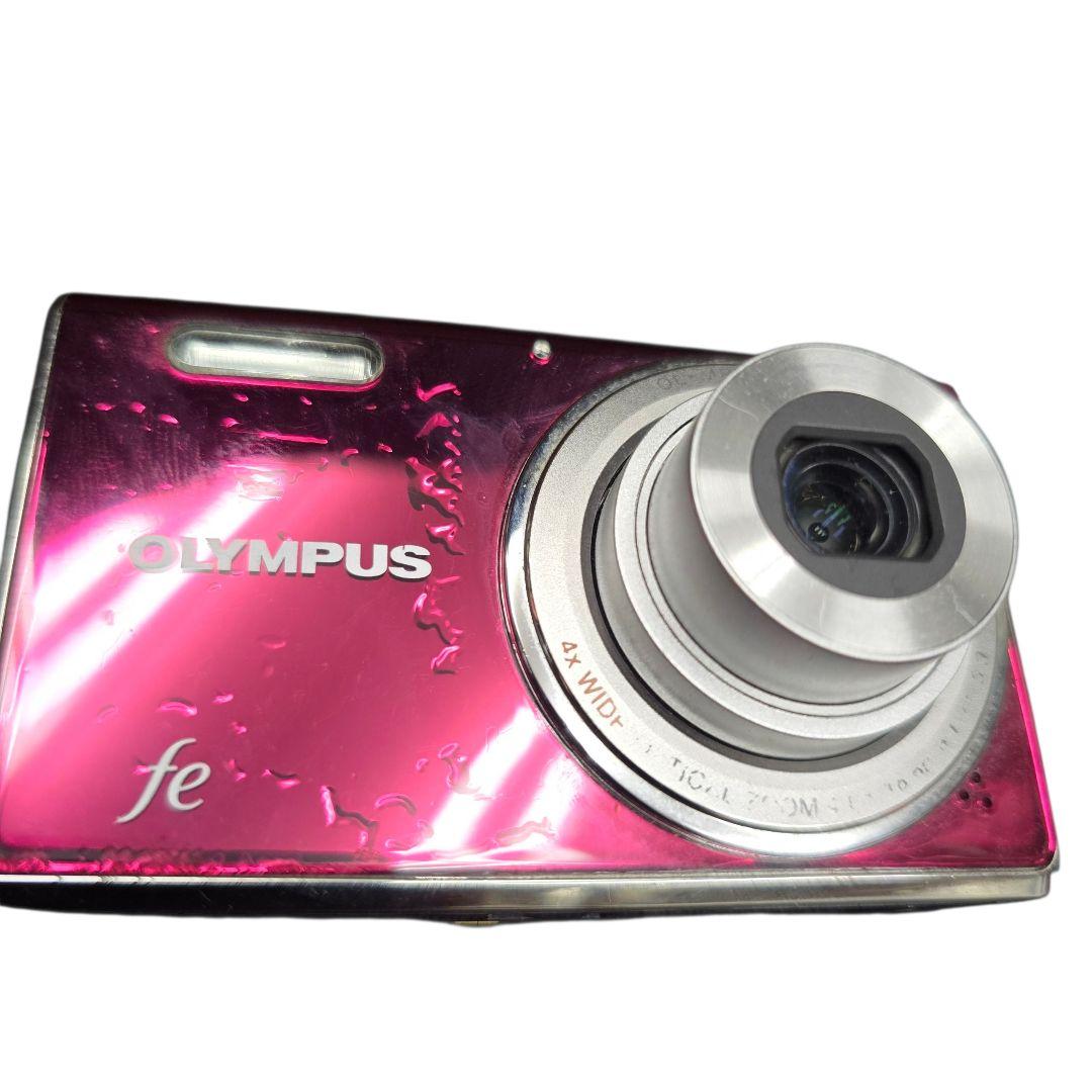 動作OK　OLYMPUS オリンパス fe FE-4000 レトロコンデジピンク