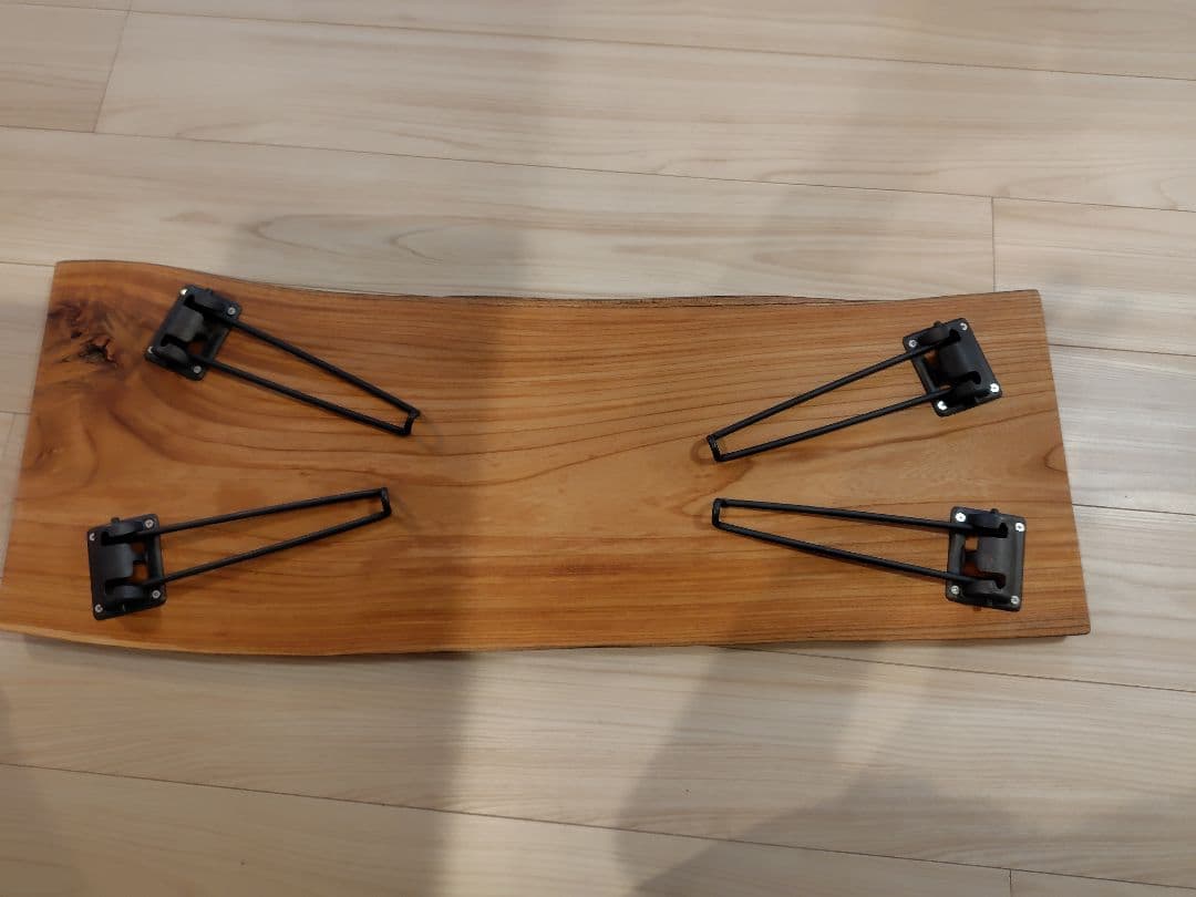 【最終値下げ】1枚板　ケヤキ　折りたたみテーブル