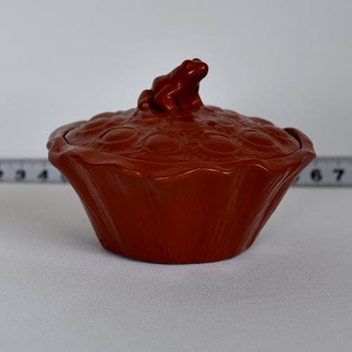 煎茶道 常滑焼 蓮に蛙 急須09