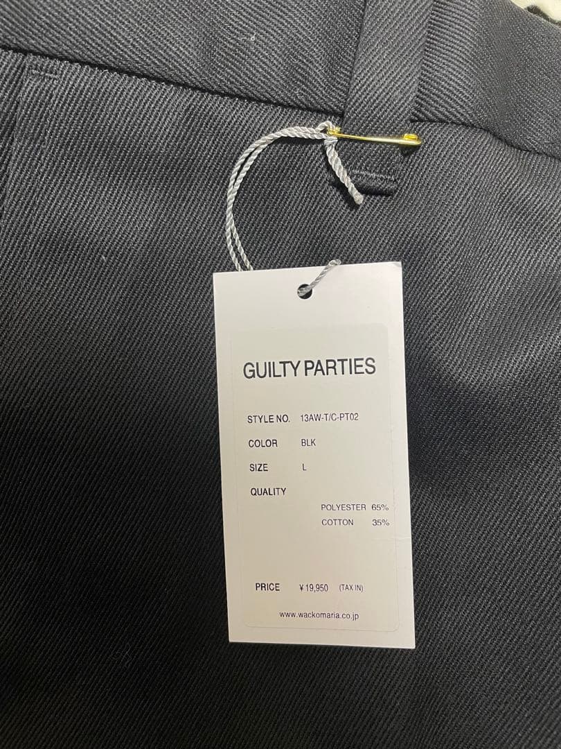 新品未使用品　wackomaria黒 チノパン 未使用タグ付き　Lサイズ