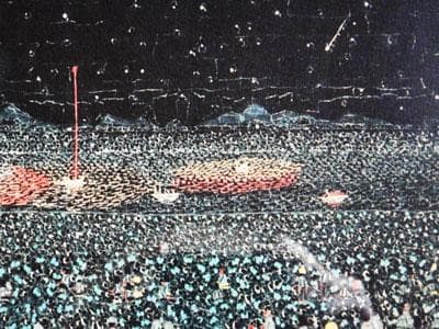 ¥110000⇒¥88000　山下清 長岡の花火 リトグラフ 限定300部6号大