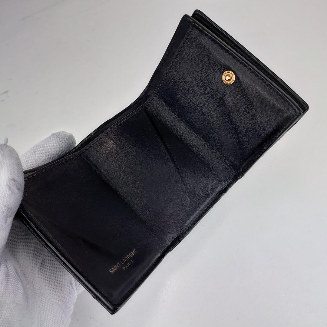 【美品】サンローラン　カサンドラ　オリガミ　タイニー　三つ折り財布　1194