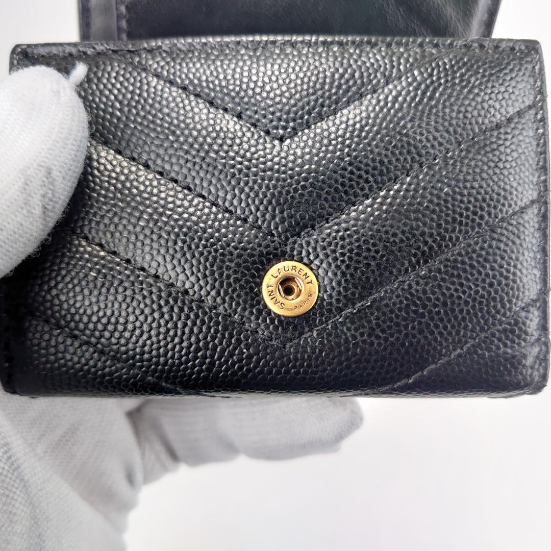 【美品】サンローラン　カサンドラ　オリガミ　タイニー　三つ折り財布　1194