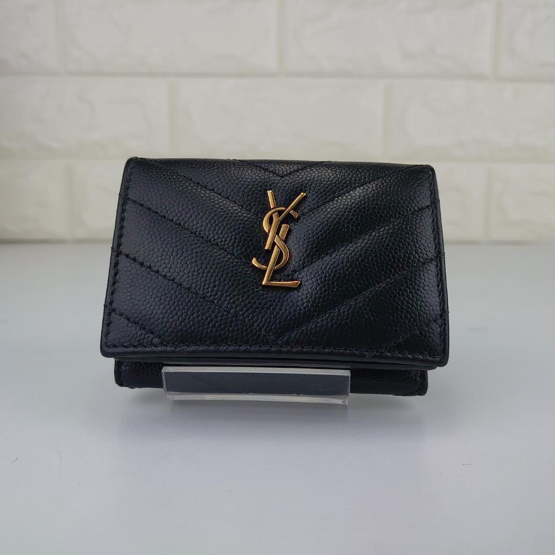 【美品】サンローラン　カサンドラ　オリガミ　タイニー　三つ折り財布　1194