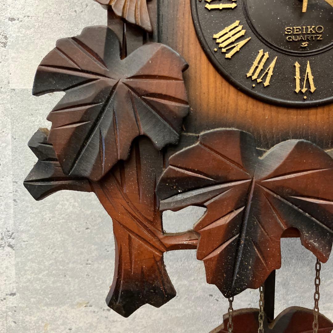 ジャンク品 セイコー クオーツ 鳩時計 振り子時計 掛時計 柱時計 時計 壁飾り