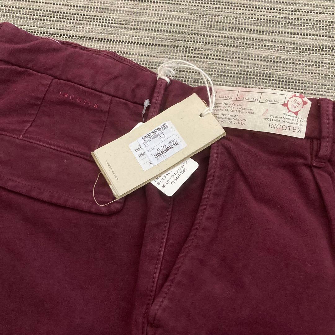 新品 4.1万！インコテックス incotex モールスキンパンツ エンジ 31
