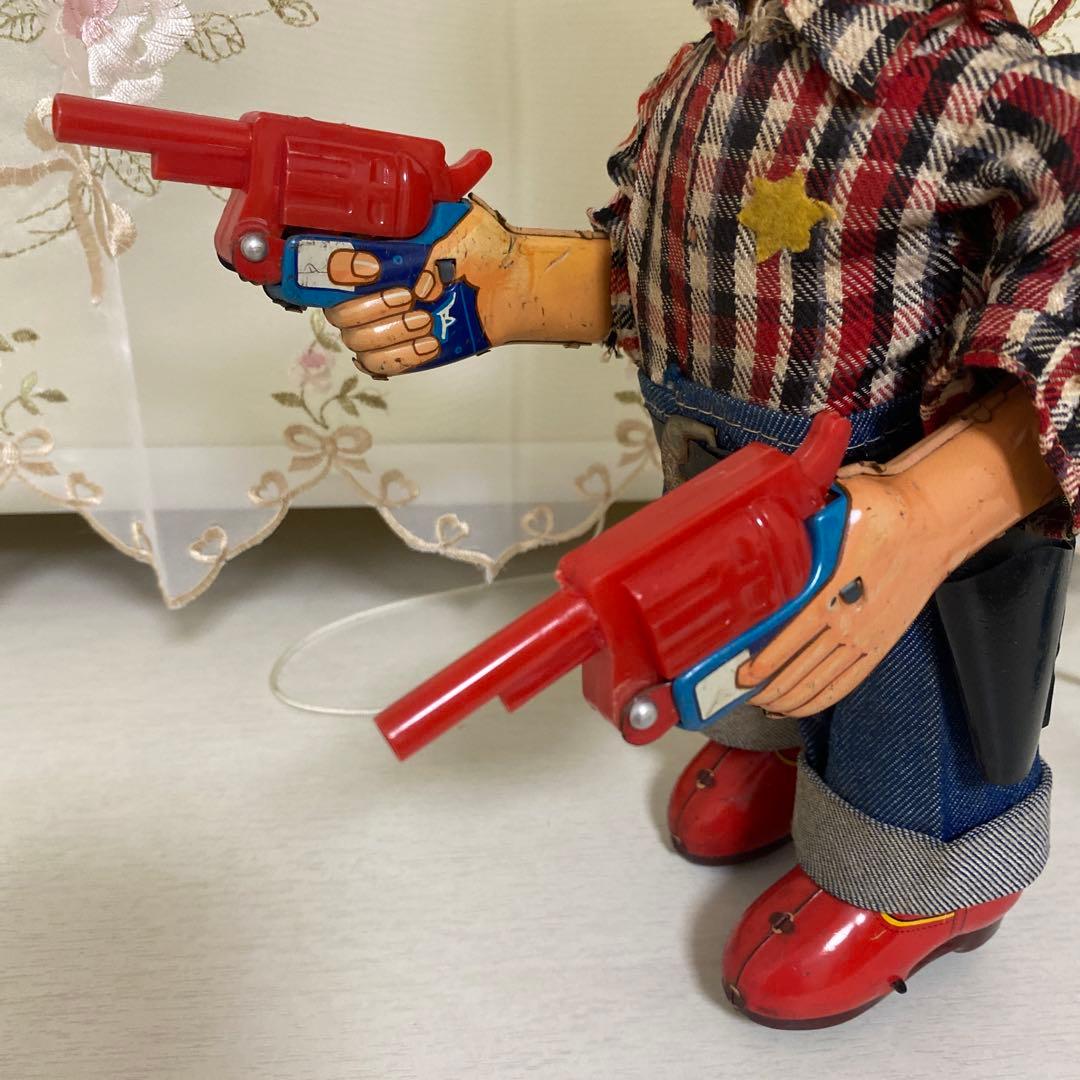 【再値下げ】ヨネザワ玩具ニ丁拳銃マーシャルワイルドビル　ブリキおもちゃ＆Tシャツ