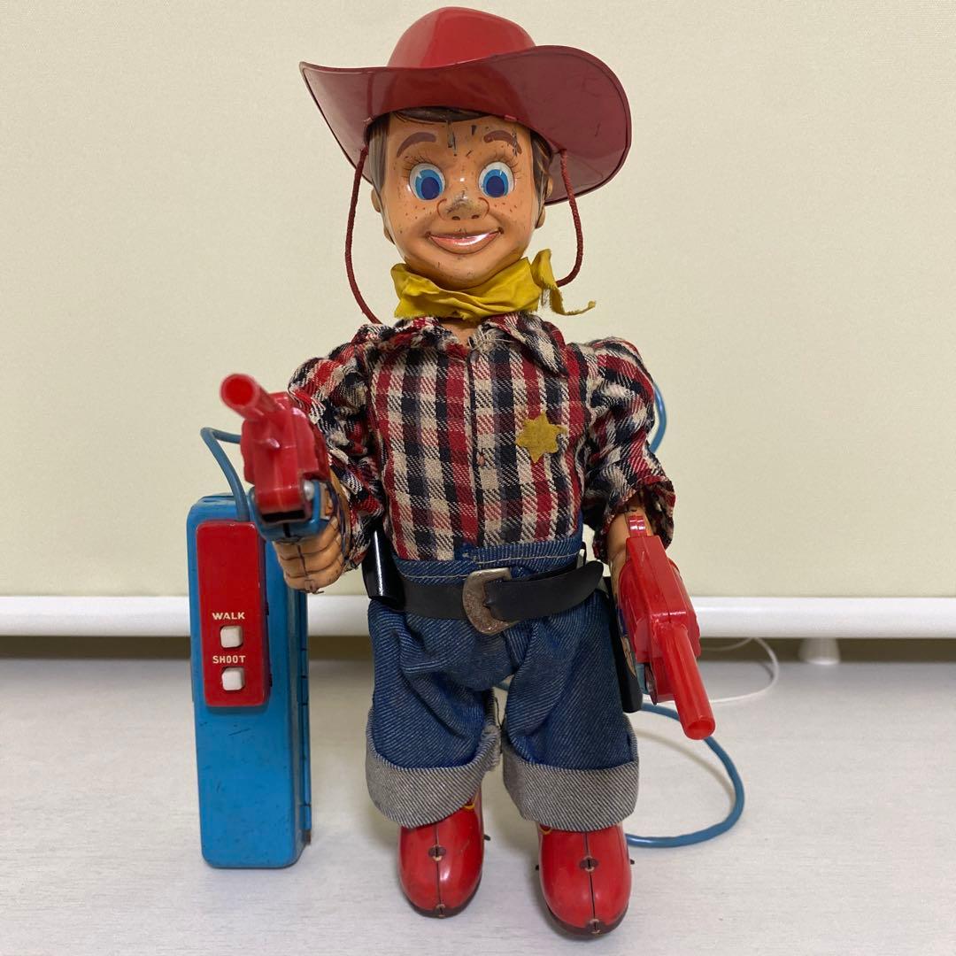 【再値下げ】ヨネザワ玩具ニ丁拳銃マーシャルワイルドビル　ブリキおもちゃ＆Tシャツ