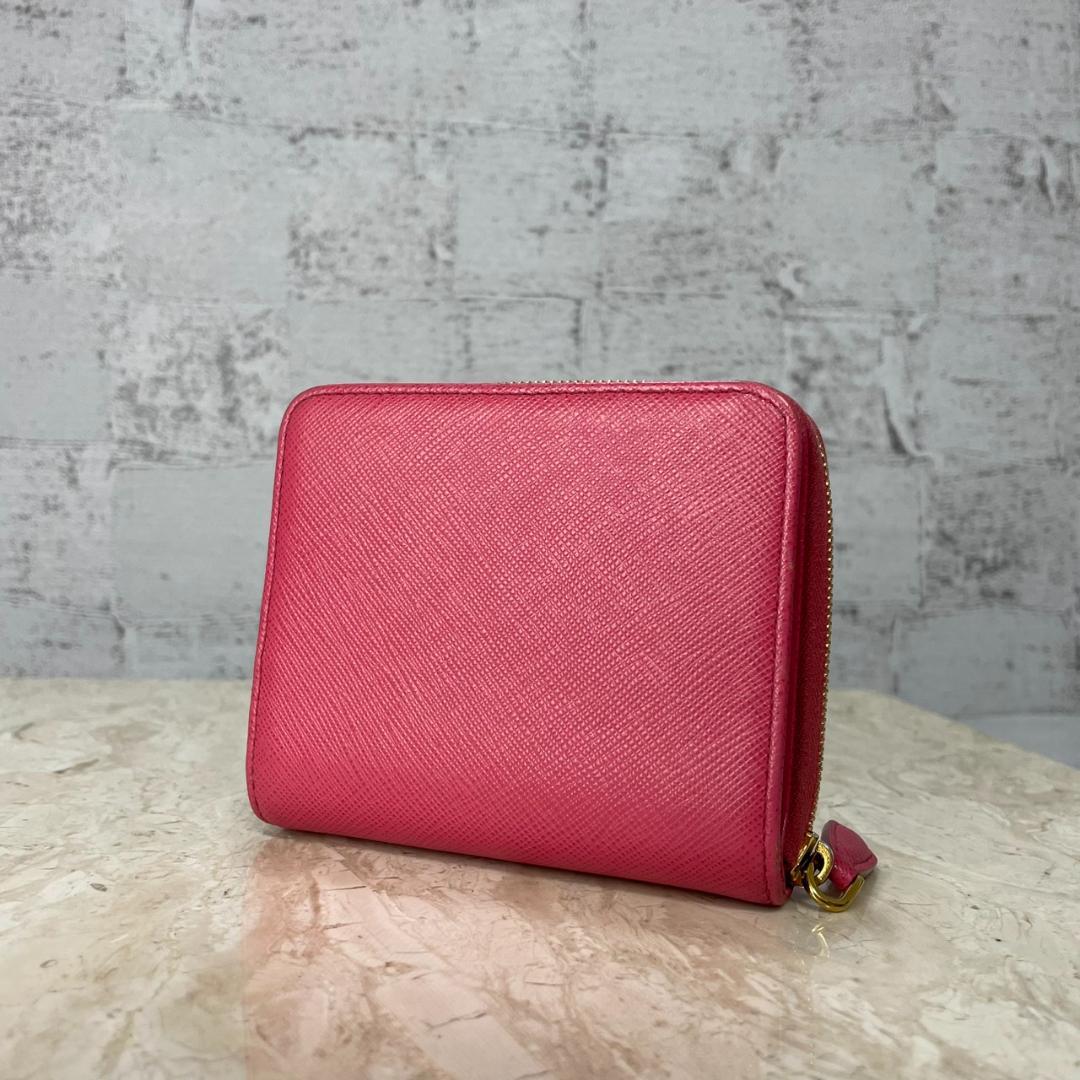 PRADA 二つ折り財布 プラダ ウォレット ラウンドファスナー 1ML036